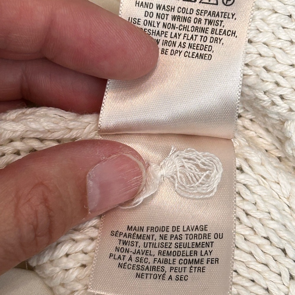 Anthropologie Moth Cream Knitted Sweater Vest, size Medium - Picture 8 of 8